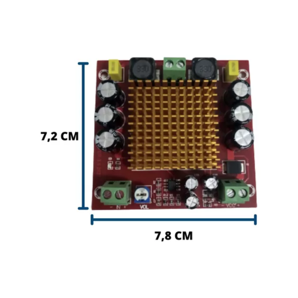 Modulo Potencia Amplificador Audio Mono 150w Tpa3116d2 12v - Imagen 3