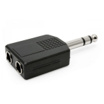 Adaptador Plug 6.5mm Estereo A 2 Jack 6.5mm Hembra Estereo