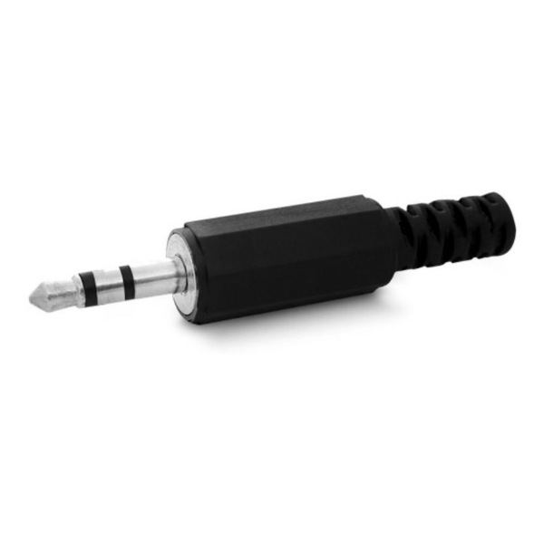 Plug Conector Macho 3.5 Stereo Metal Plástico X 5 Unidades