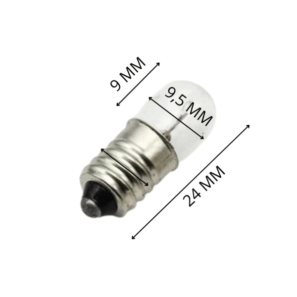 Lampara Incandescente E10 6v Rosca Linterna Foco Foquito x 5 - Imagen 2