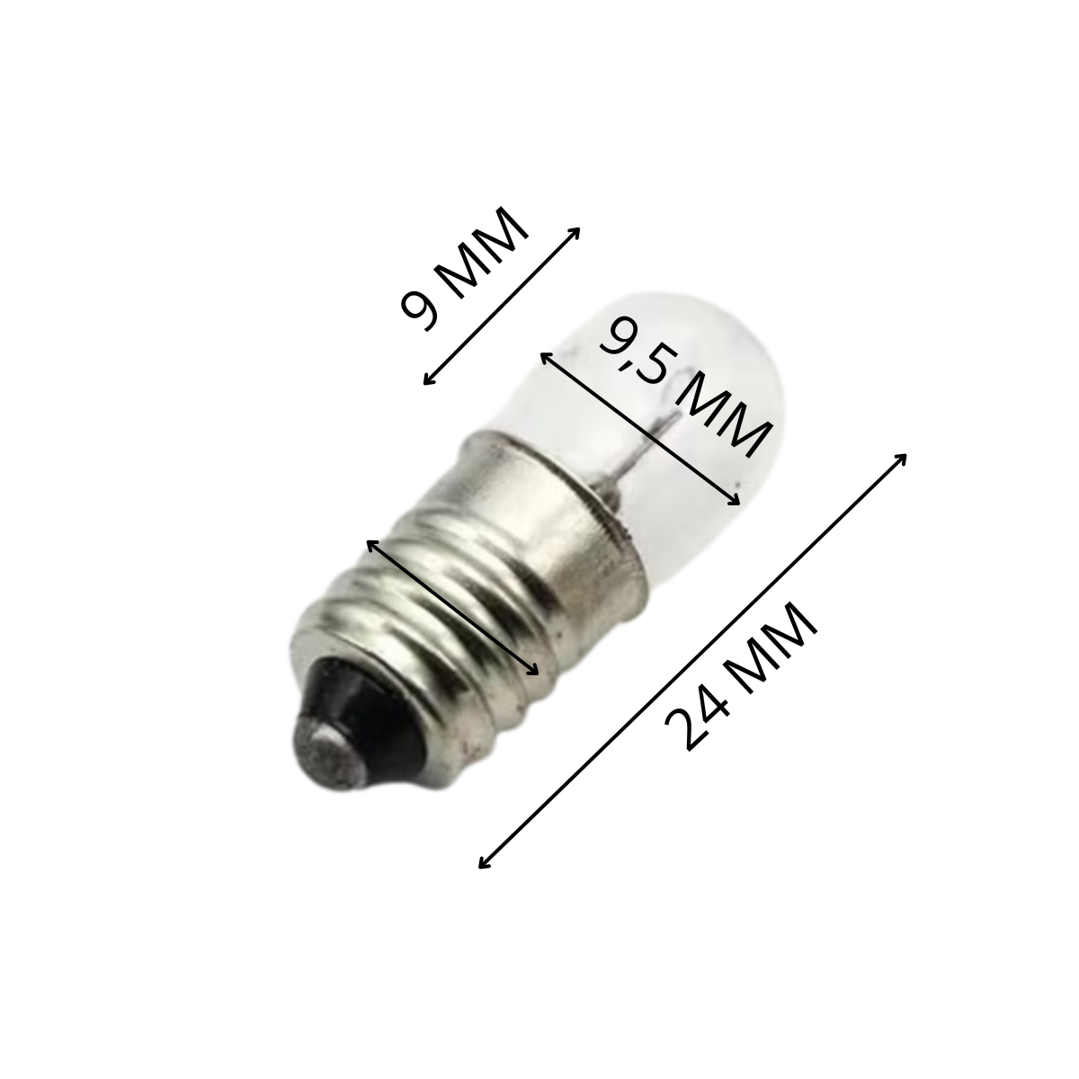 Lampara Incandescente E10 6v Rosca Linterna Foco Foquito x 5 - Imagen 2