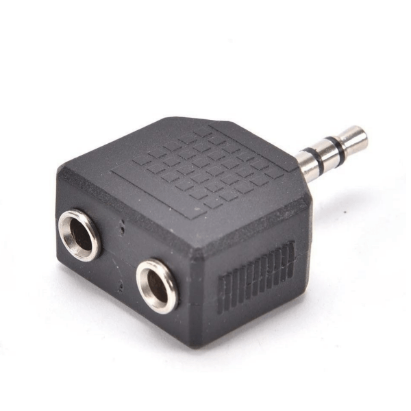 Adaptador Mini Plug 3.5 Stereo A 2 Hembra 3.5mm Stereo 1x2