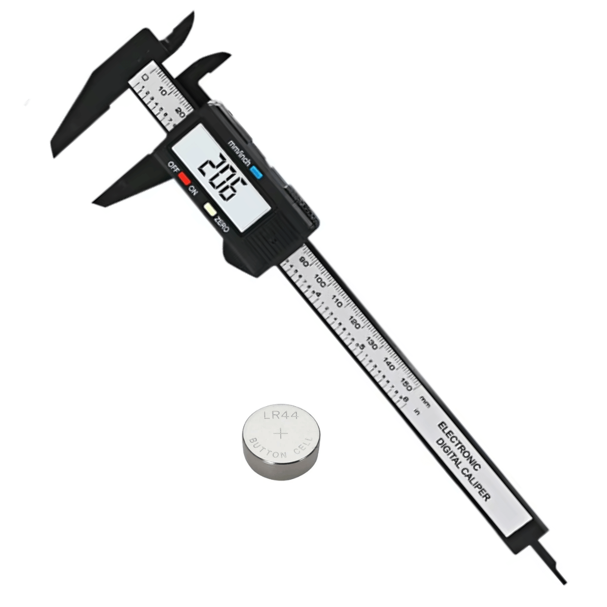 Calibre Digital Fibra De Carbono 0-150 Mm Profesional