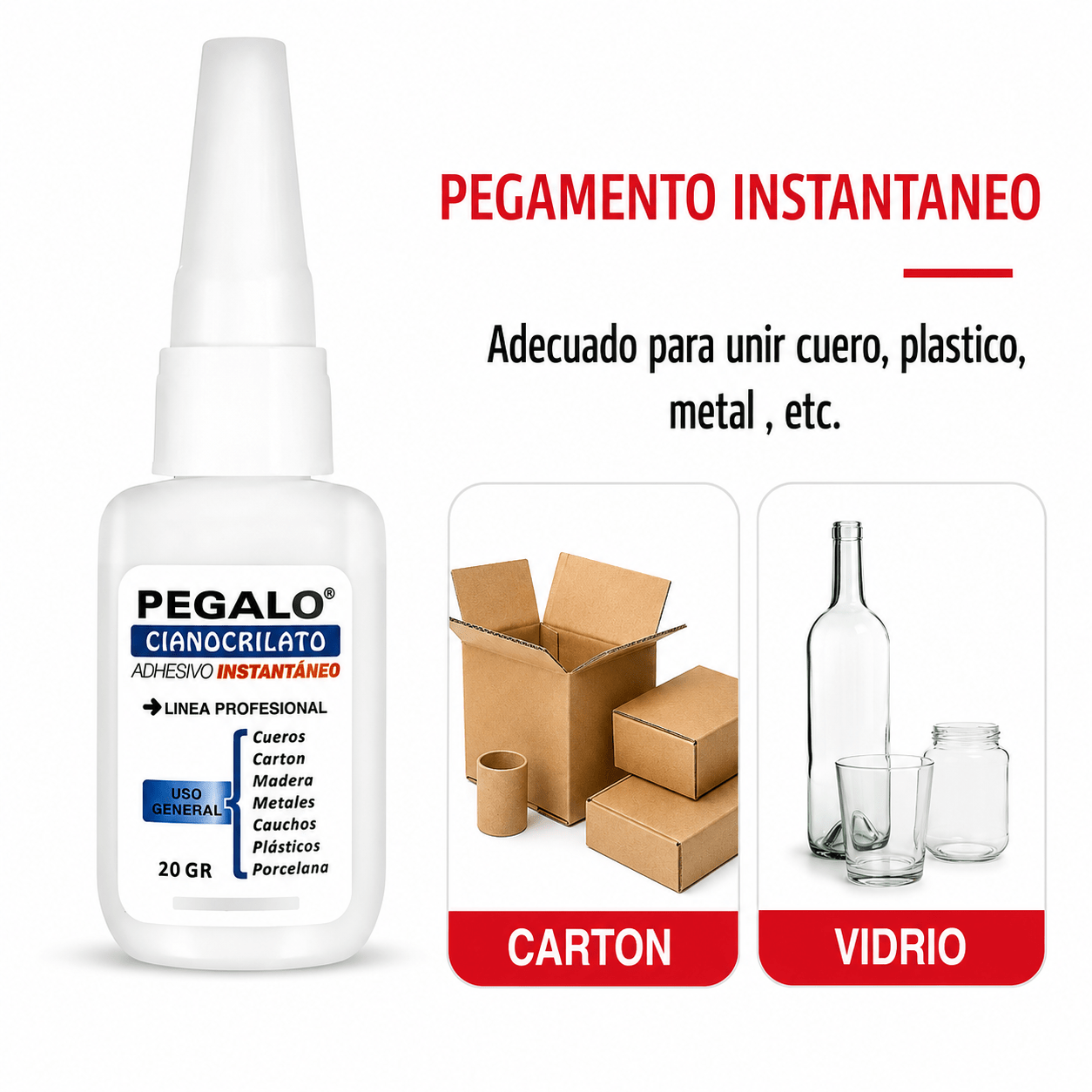 Adhesivo Instant?neo Cianocrilato X 20gr - Imagen 2