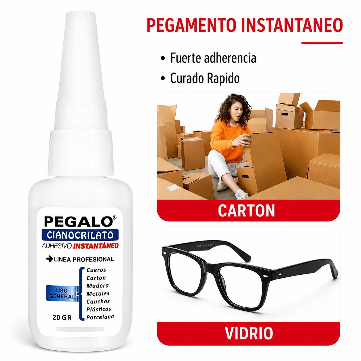 Adhesivo Instant?neo Cianocrilato X 20gr - Imagen 4