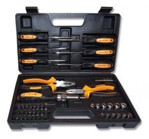 Set De Herramientas 45 Pc Tubos Pinzas Comb Destornilladores
