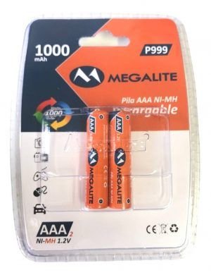 Pilas Recargables Aaa 1000mah Ni-mh 2 Unid Telefono Microfon