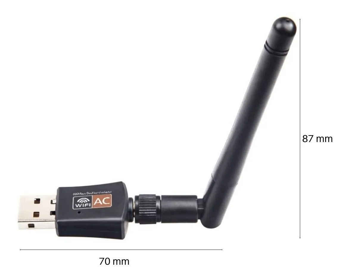 Adaptador Antena Wifi Usb 600mbps 2.4ghz + 5ghz Doble Banda - Imagen 5
