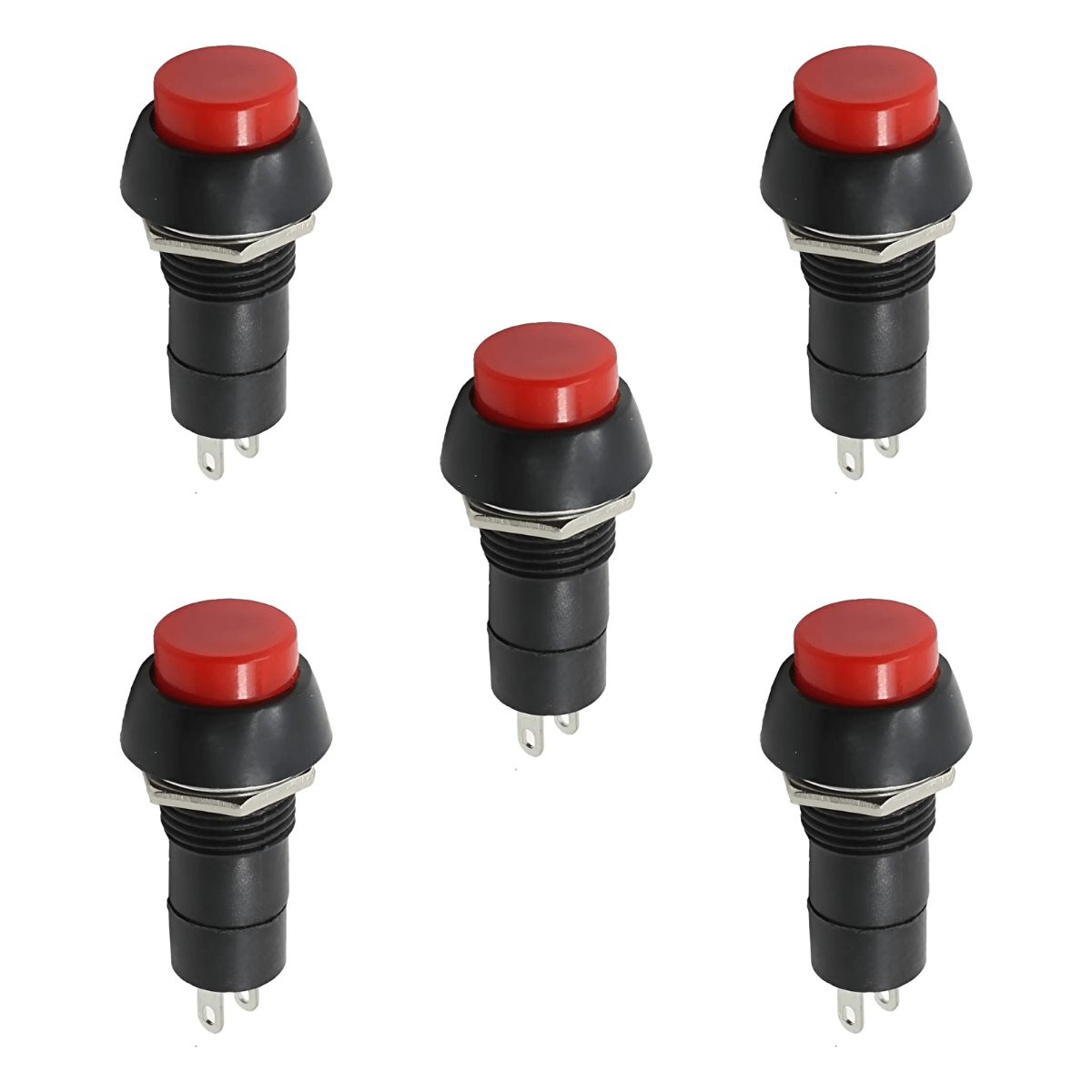 Boton Interruptor Plastico Rojo - Negro- Amarillo x 5