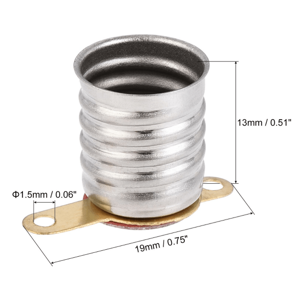 Portalampara Foquito Rosca E10 6v 12v Porta Lampara X 5 - Imagen 2