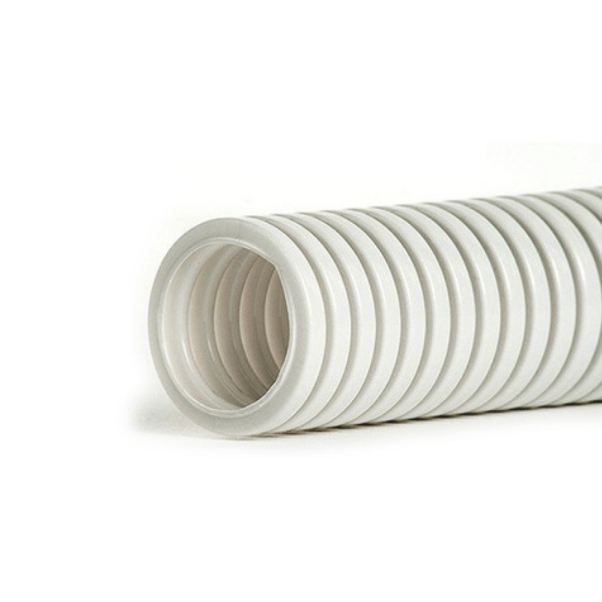 Caño Corrugado Flexible Blanco Antillama Ignífugo 1 1/2" Pulgadas Rollo Por 25 Metros - Imagen 2