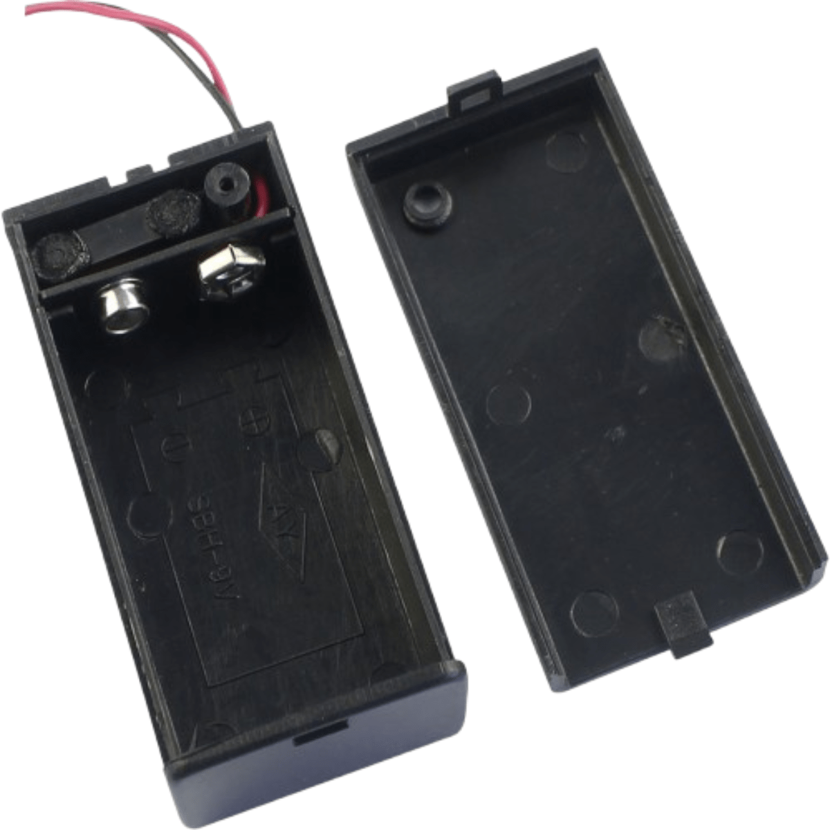 Portapila Porta Pilas Bateria 9v Tapa Interruptor C/chicote