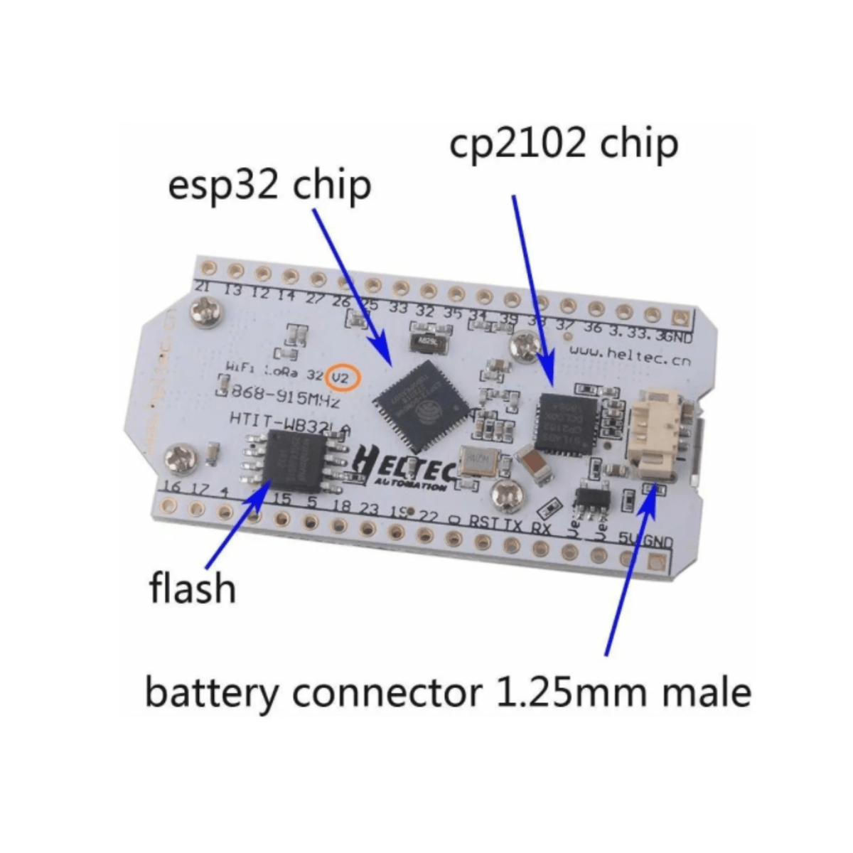 Modulo Lora Sx1276 Esp32 Display 0.96p Oled Wifi Bluetooth - Imagen 4