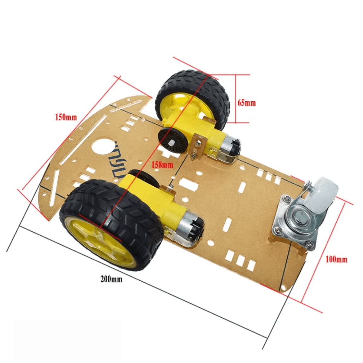 Kit Chasis Robot Auto Car Rover 2wd 2 Motores Rueda Armar - Imagen 4