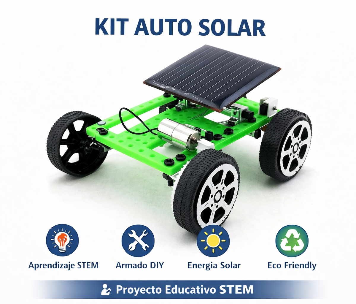 Kit Auto Solar para Armar – Proyecto Educativo STEM de Energía Solar