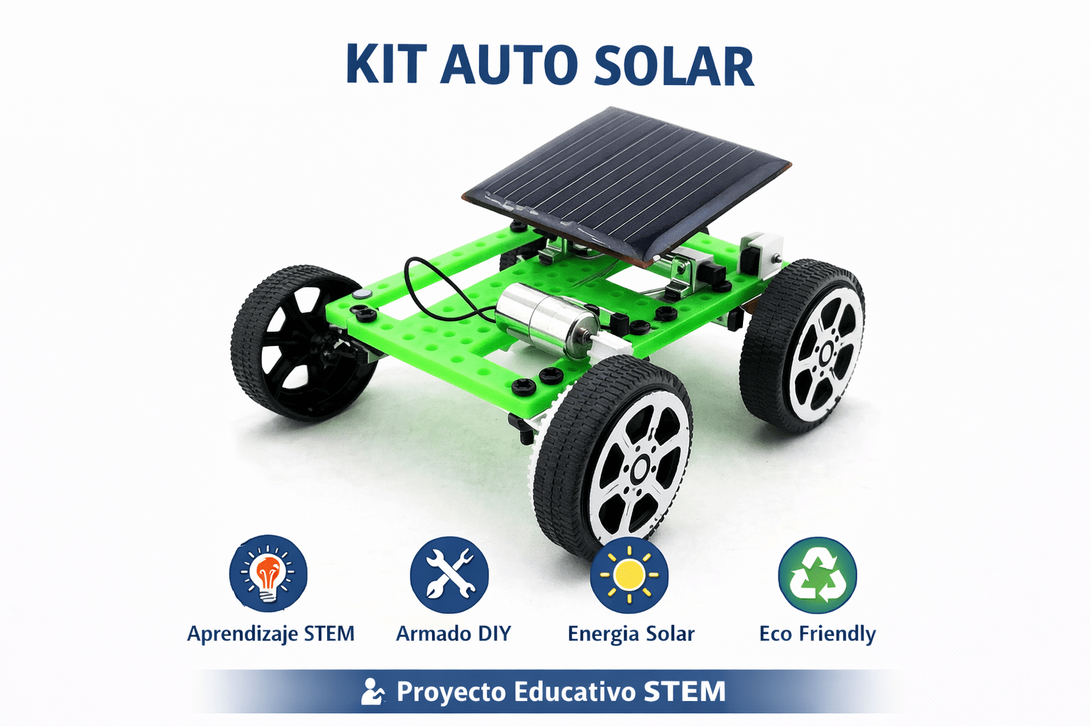 Kit Auto Solar para Armar – Proyecto Educativo STEM de Energía Solar