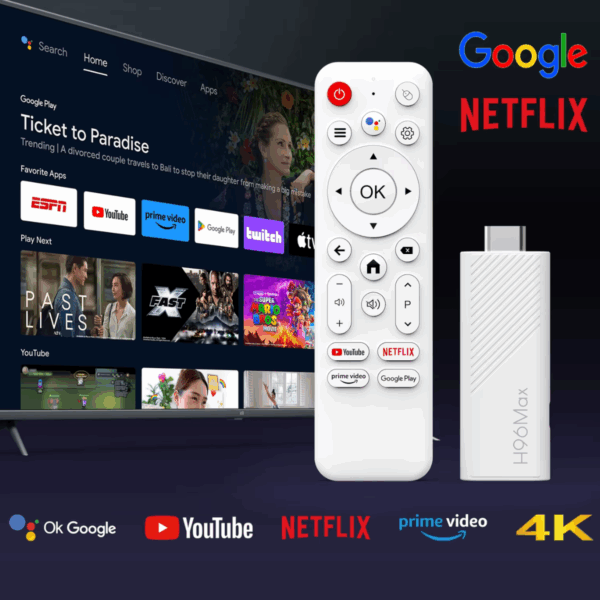 Tv Stick Android Tv Smart Tv 16gb 2gb 4k Ultra Hd Dongle - Imagen 4