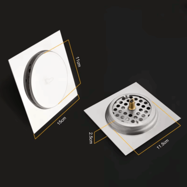 Rejilla Clic Clac Click Anti Olor Insecto 15x15cm Acero Inox - Imagen 5