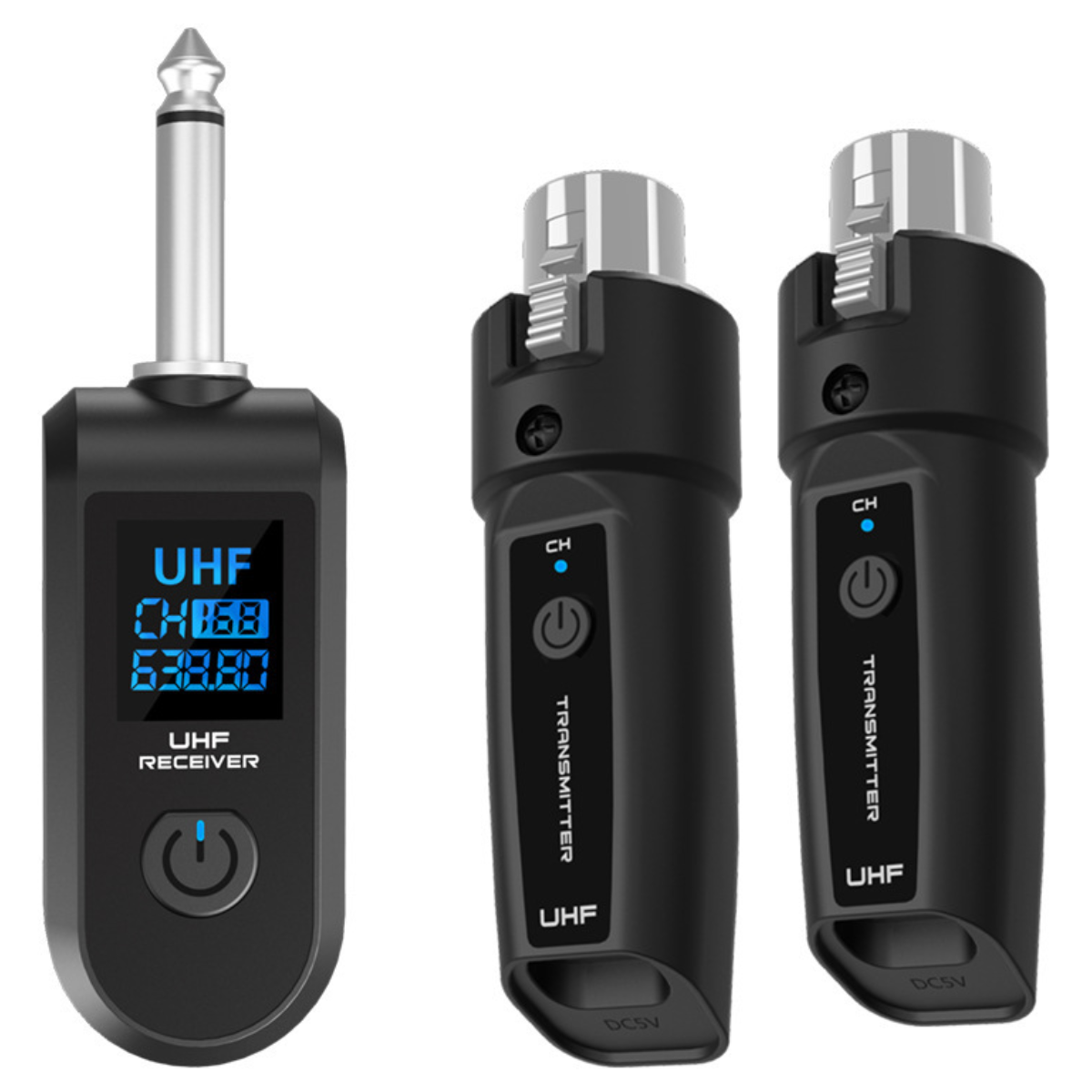 Sistema Inalambrico Microfono Uhf Tx Xlr Y Rx Plug Uhf Doble