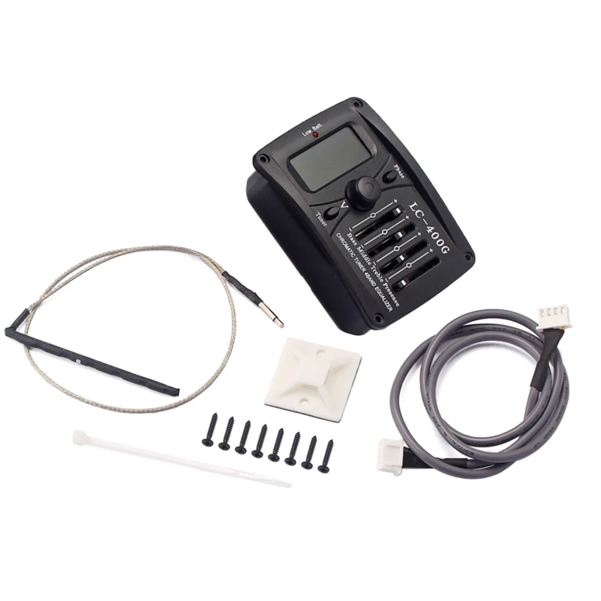 Ecualizador Preamp Activo Guitarra Plug Microfono Afinador - Imagen 4