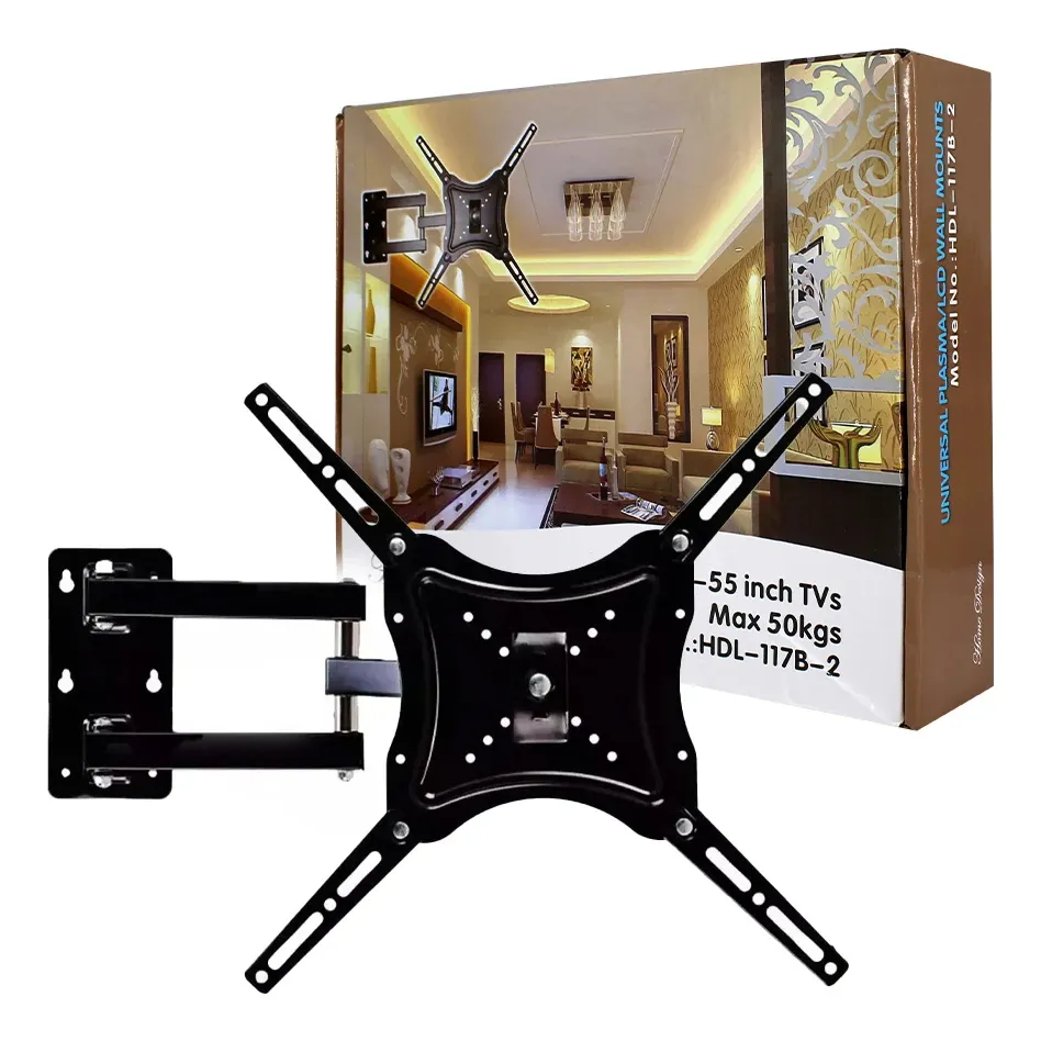 Soporte Tv Led Lcd 14 A 55 Pulgadas Con Brazo Movil Negro