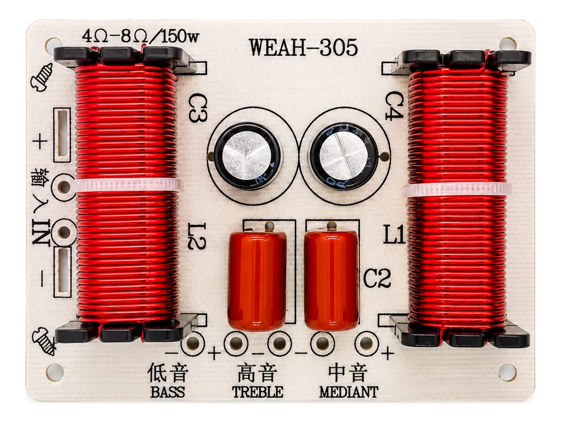 Divisor De Frecuencia Crossover 3 Vias Hifi 150 W Altavoz