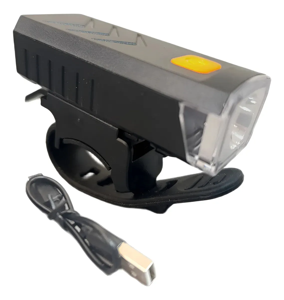 Linterna Led Para Bicicleta Con Batería Recargable Usb Negro Negro - Imagen 5