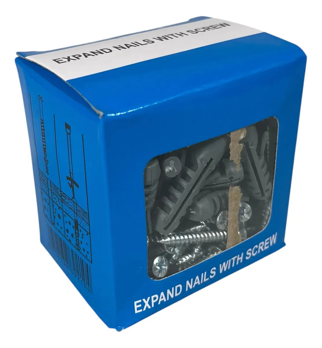 Kit Set Caja Tornillos Y Tarugos 6mm X 50 Unidades Gris