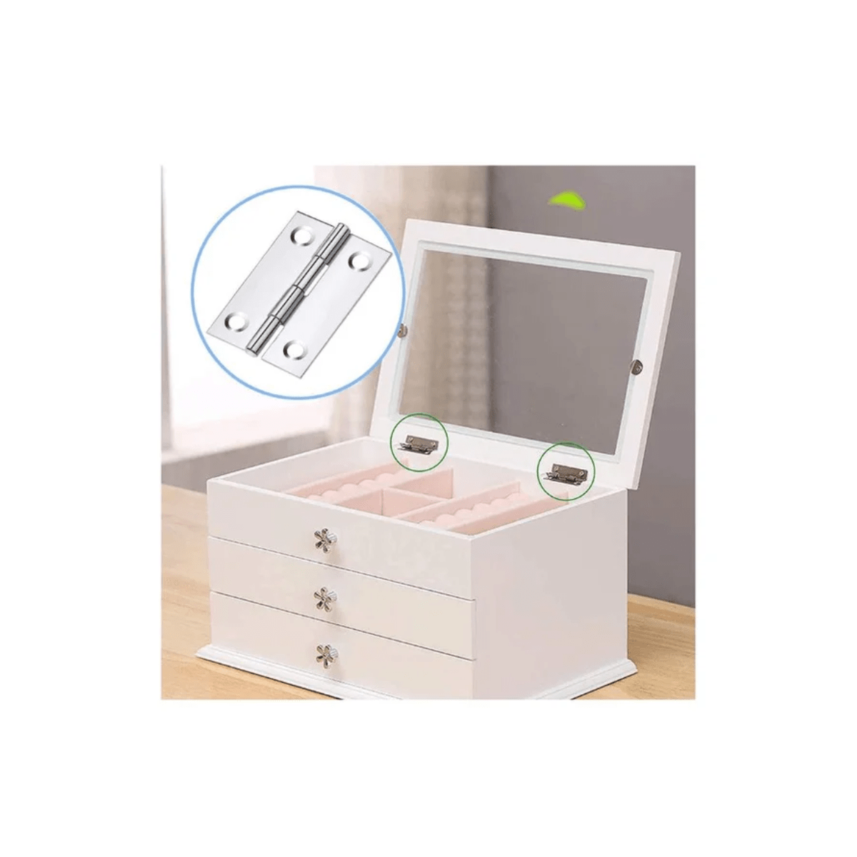 Bisagras Tipo Libro 5005 Hierro Pulido 2 Pulgadas X2 - Imagen 3