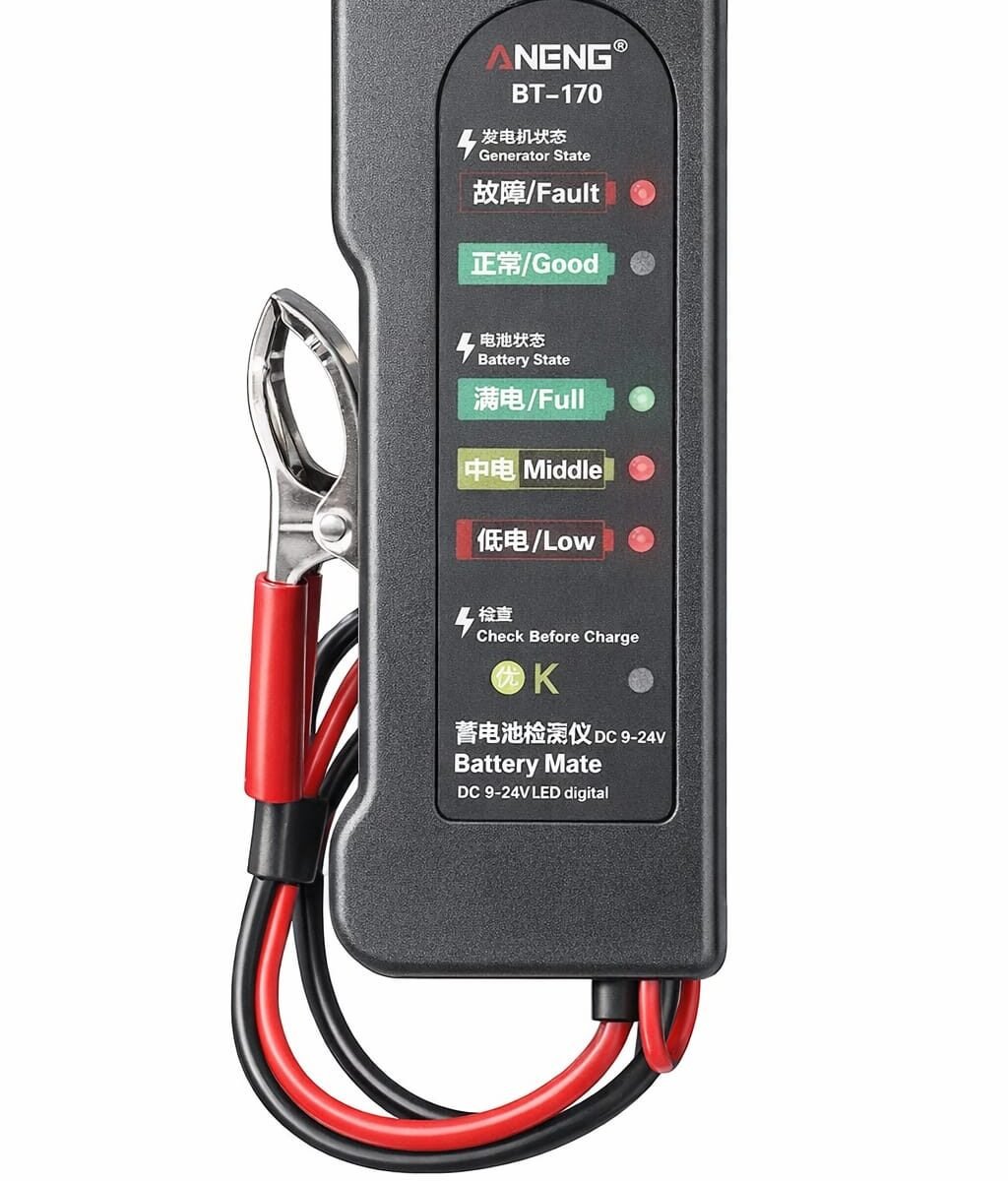 Tester Probador De Bateria Auto Moto Bt170 12v Led Digital