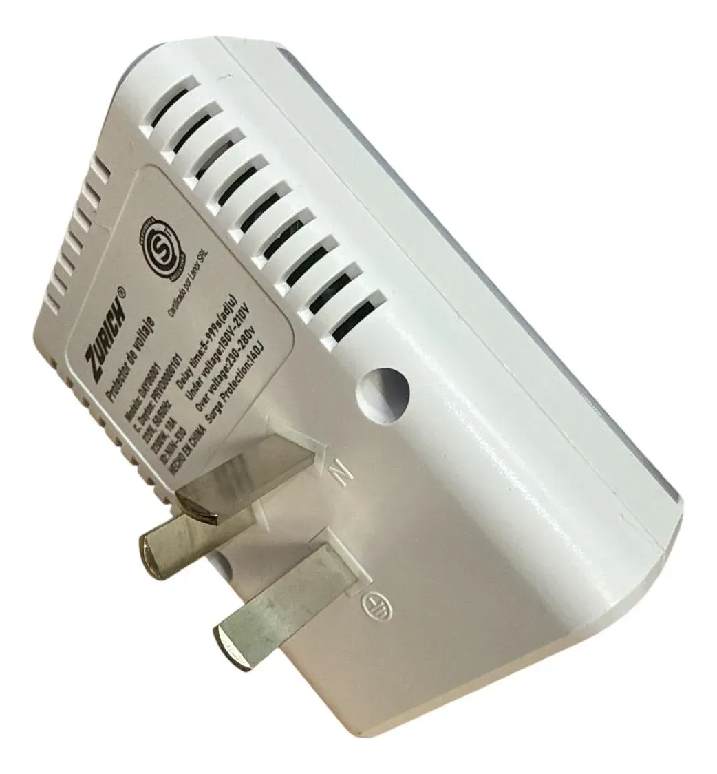 Estabilizador Protector De Tension Digital Zurich Blanco - Imagen 3