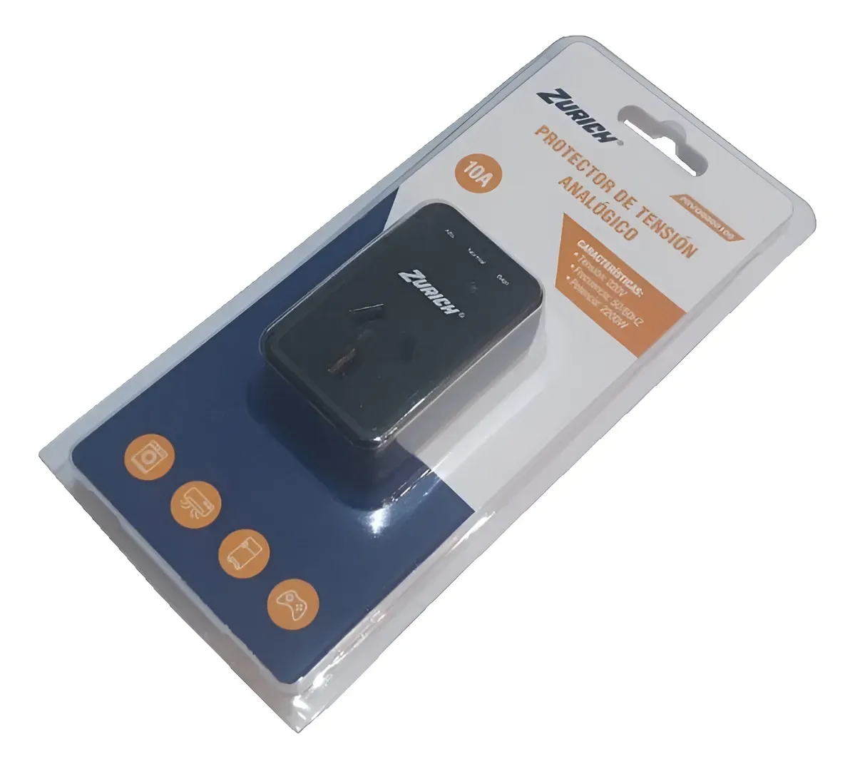Estabilizador Protector De Tension Analogico Zurich Negro