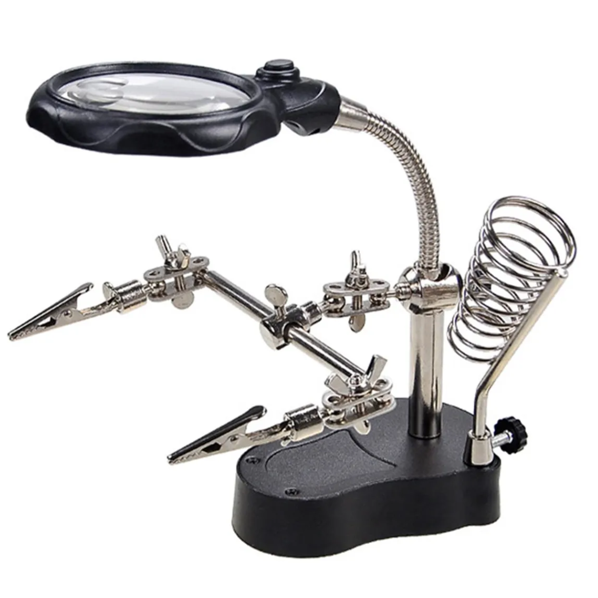 Soporte Plaqueta Lupa Pinzas Articulado Soldar Electrónica