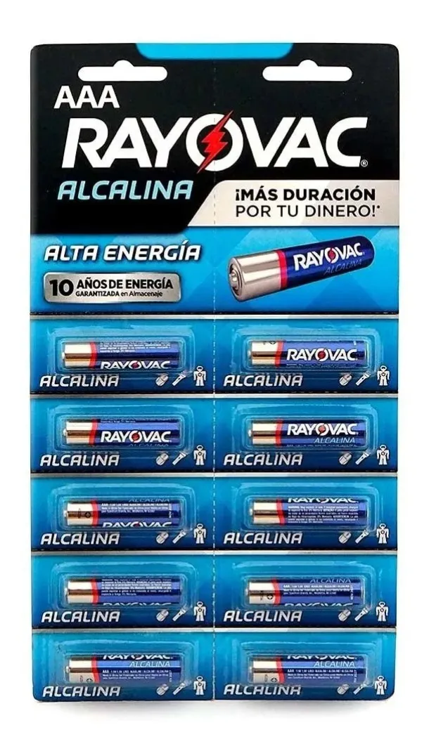 Pilas Aaa Rayovac Alcalina Blister X 10 Unidades