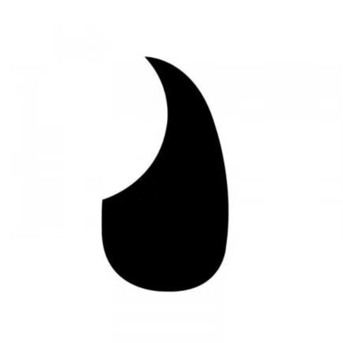 Pickguard Parche Acustica Pvc Gota Guitarra Autoadhesivo  Negro