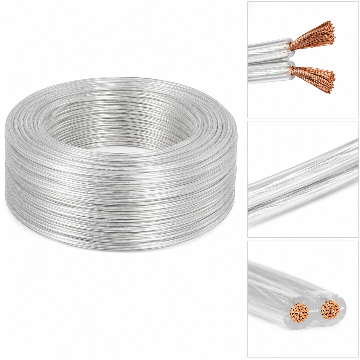 Cable Paralelo Bipolar 2x0.50mm Cristal Transparente 100 Mts - Imagen 2