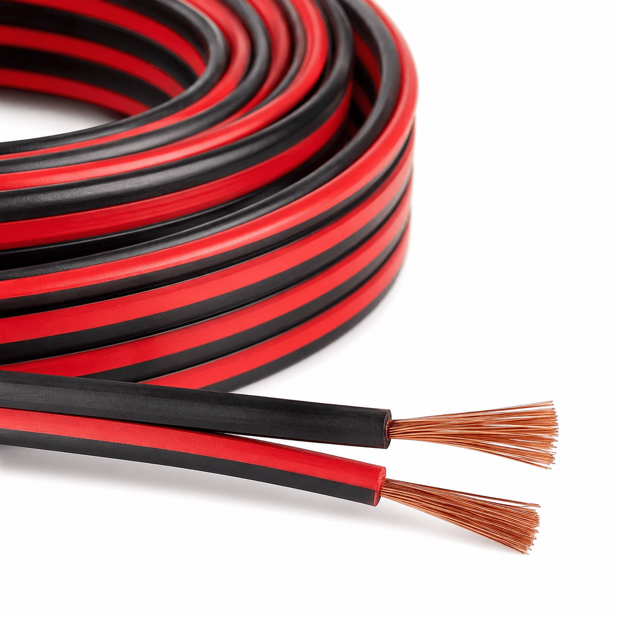 Cable Para Bafle 2 X 0.20 Mm Rojo Y Negro Rollo X 100 - Imagen 2