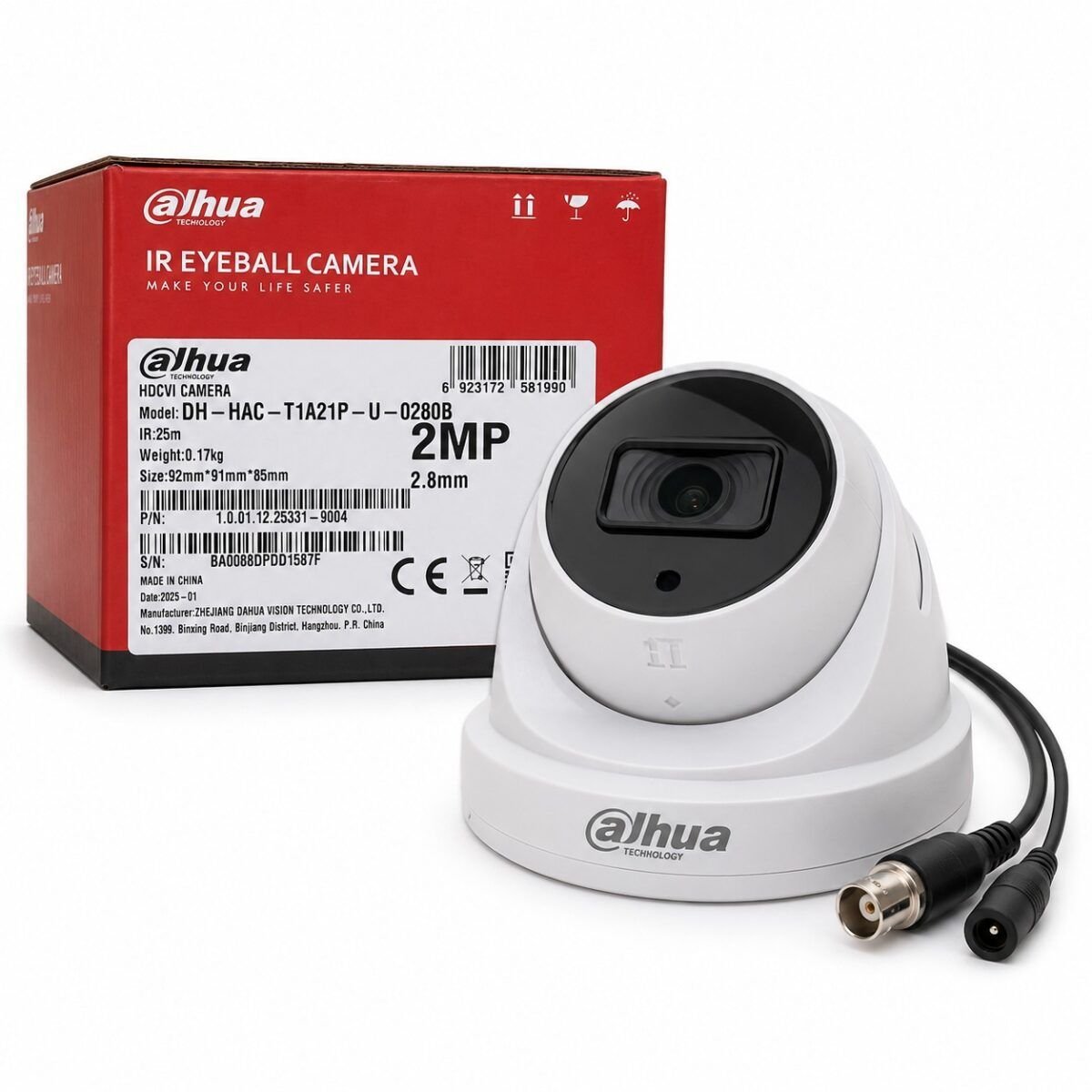 Cámara Seguridad Dahua 1080p 2mp Lente 2.8mm