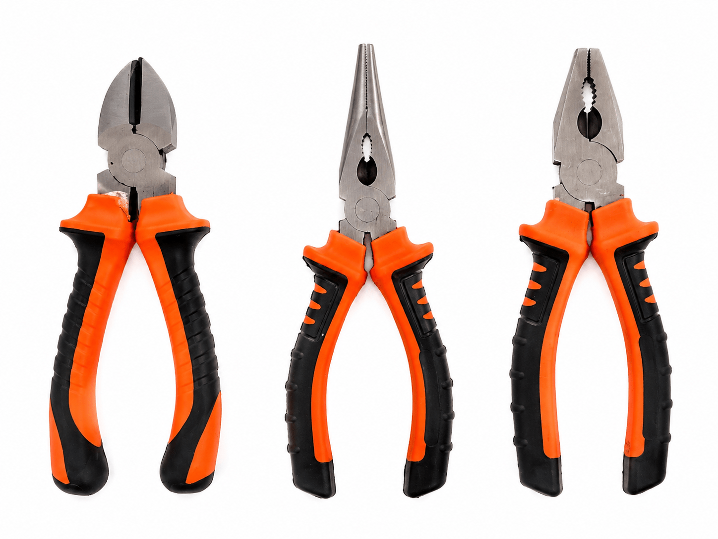 Kit Combo Pinza Alicate Punta Larga Set 3 Herramientas