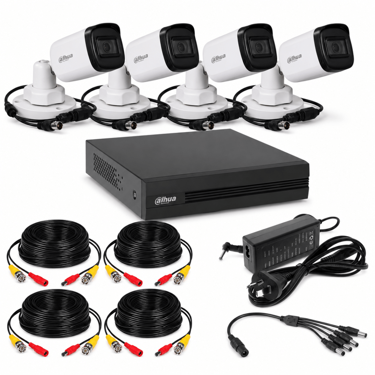 Kit de 4 Cámaras de Seguridad Dahua 4 Canales Full HD 1080p