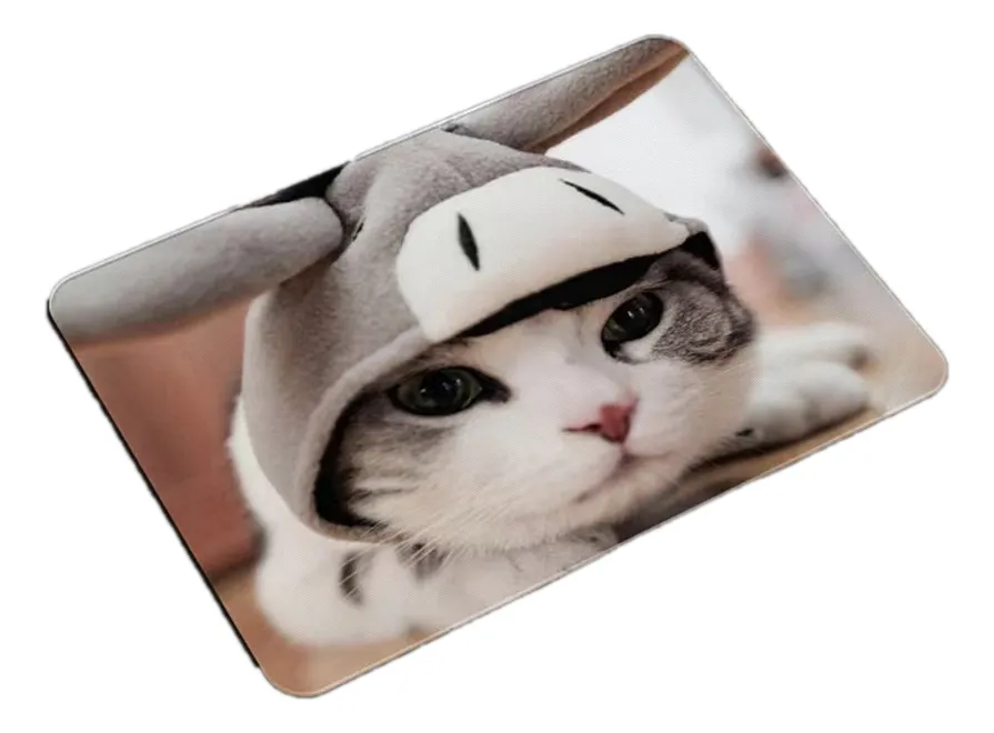 Mouse Pad Grande Antideslizante Gato 21x26