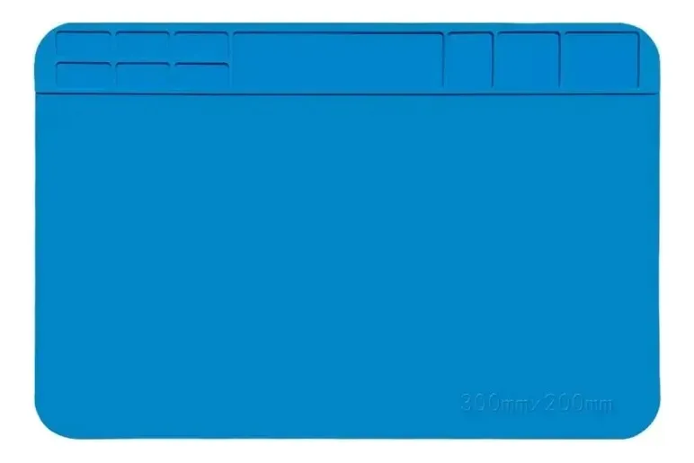 Manta De Silicona Antiestática Color Azul 30 X 20cm