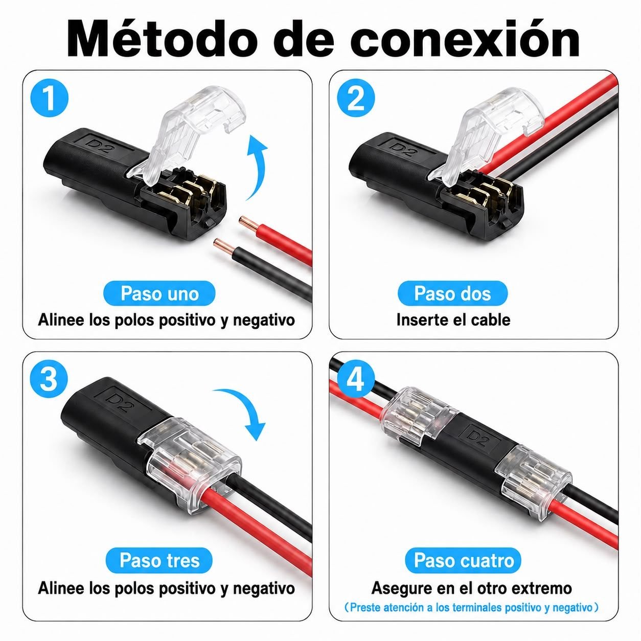 Conectores Rapidos Sin Pelar Cables Empalme Electrico X50 U - Imagen 4