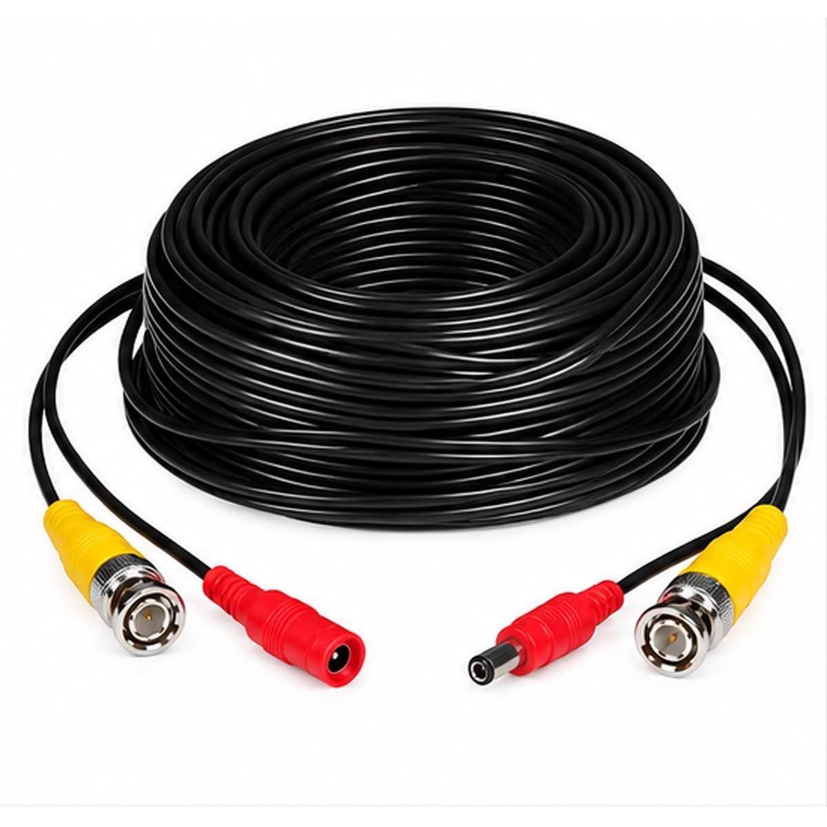 Cable Armado Bnc Dc Alimentacion Para Camara Cctv 18 Mts