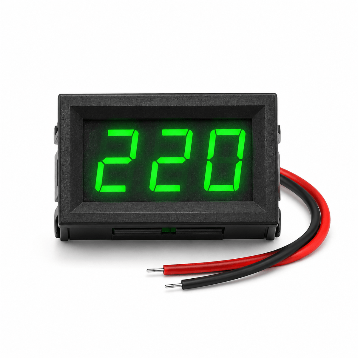 Medidor De Voltaje Digital Voltimetro Tres Cables Dc 70 - 500 V Con Panel Verde