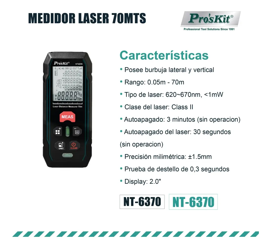 Medidor Distancia Laser 70 Mts Nt-6370 Uso Industrial - Imagen 5
