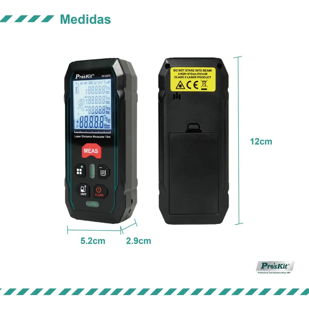 Medidor Distancia Laser 70 Mts Nt-6370 Uso Industrial - Imagen 7