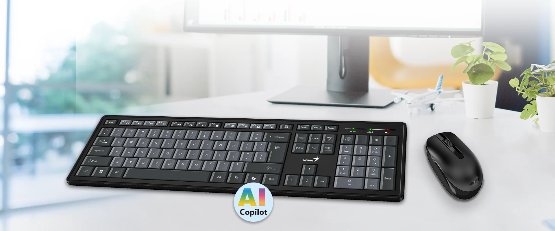Kit Teclado y Mouse Genius KM-8200 Inalámbrico en Español - Imagen 3