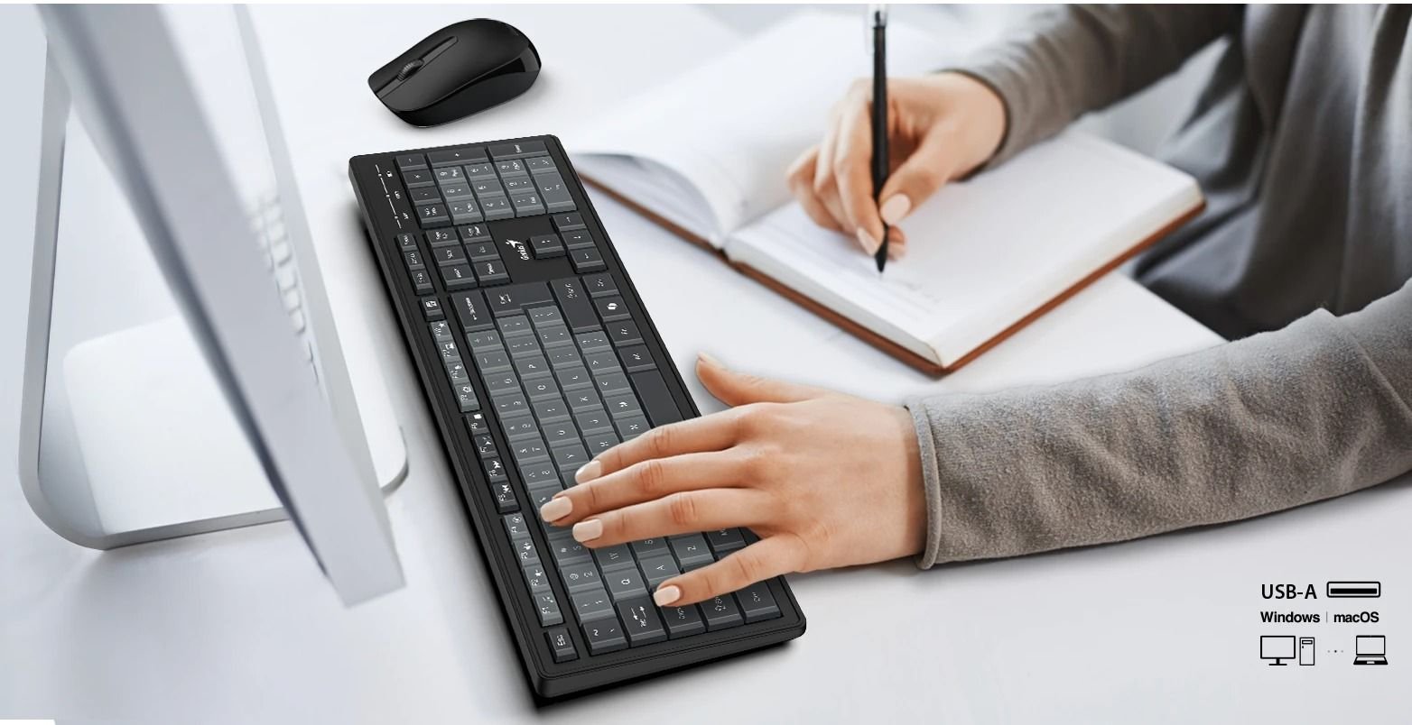 Kit Teclado y Mouse Genius KM-8200 Inalámbrico en Español - Imagen 2